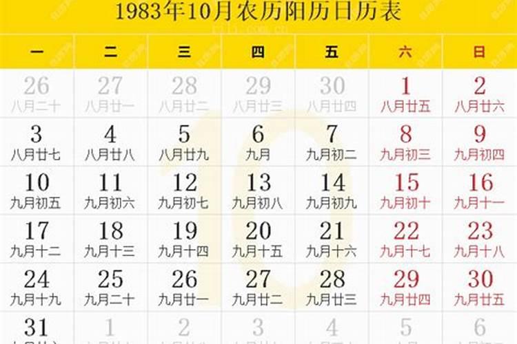 1983年农历10月26日辰时出生