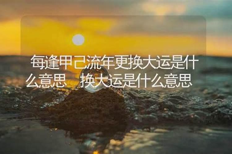 甲己流年是什么意思