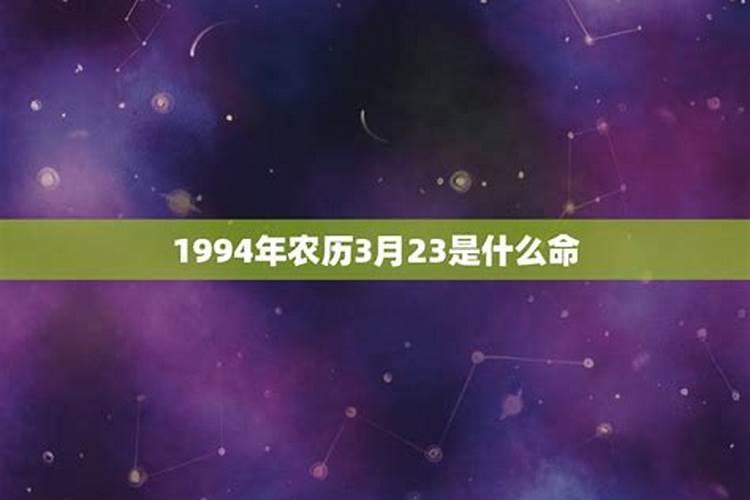 1994年农历三月初三是什么命格