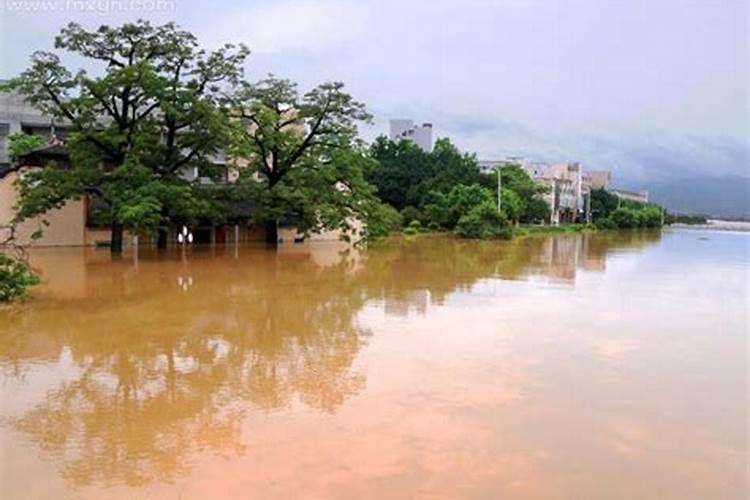 梦见发大水自己在水中