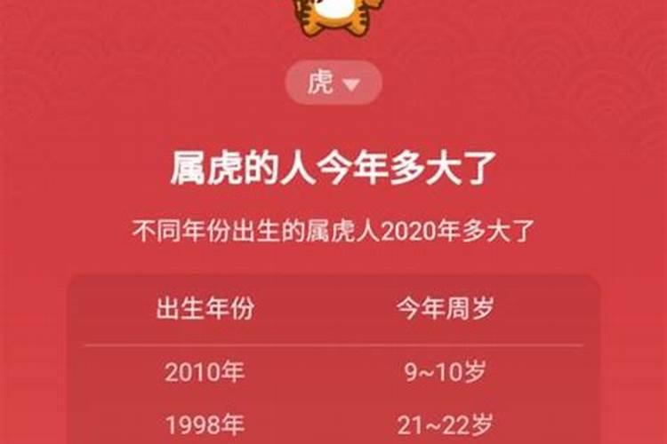 98年属什么今年几岁