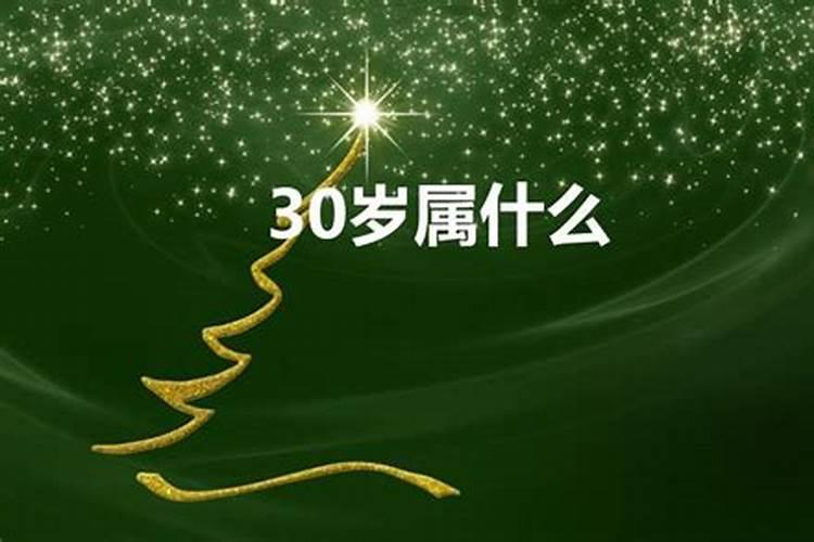 今年30岁属什么生肖的