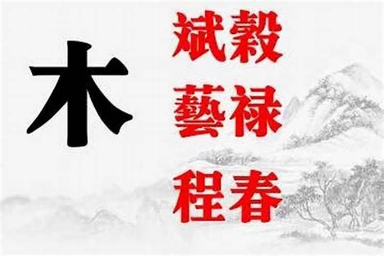 五行属什么字属木