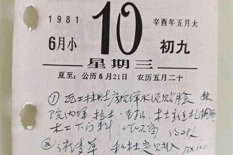 1981九月初九是几号