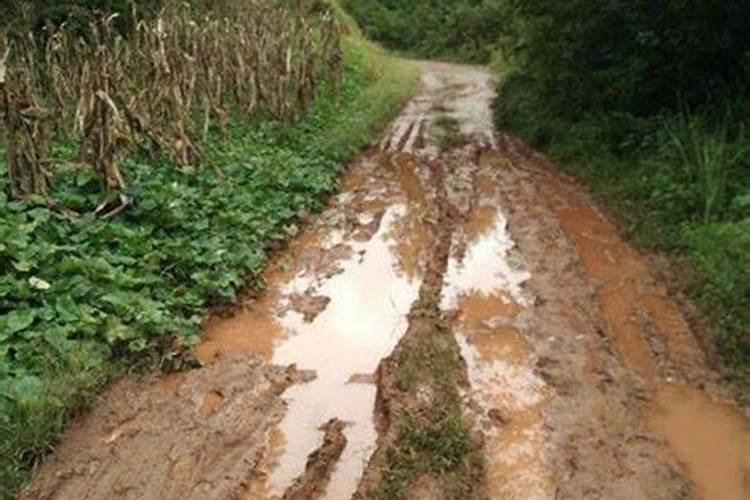 梦见下雨路泥泞不好走