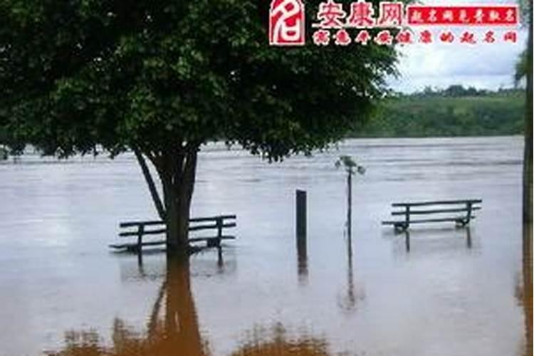 梦见滚滚洪水急流而下又下雨