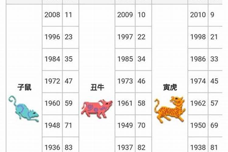 十二生肖年龄查询2023年