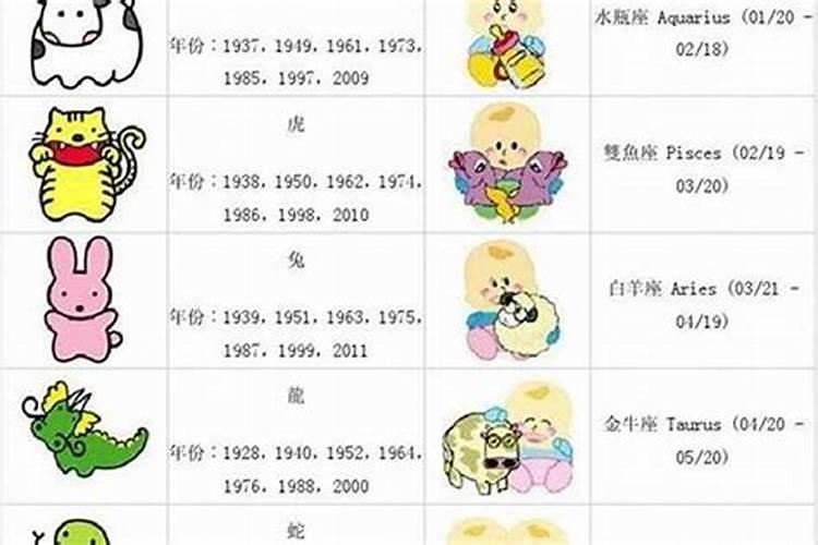 龙的属相年份对应年龄