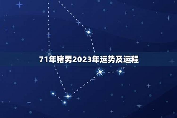 七一年的男猪2023年运势