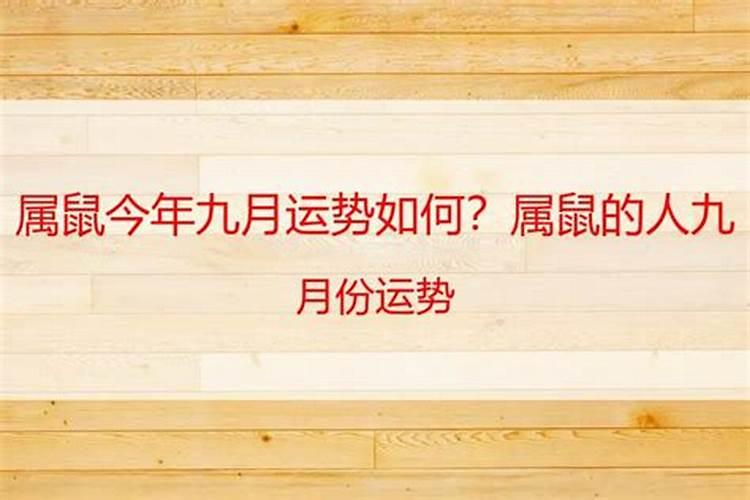 属鼠人今年9月份的运程