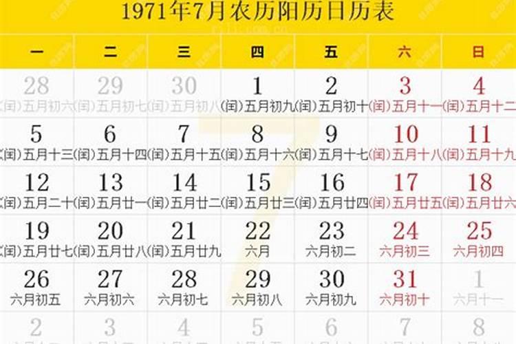 1971年农历7月28日是什么星座