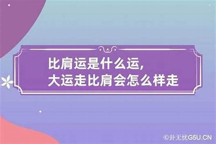 比肩财运是什么意思