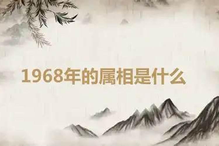 1968年的属相