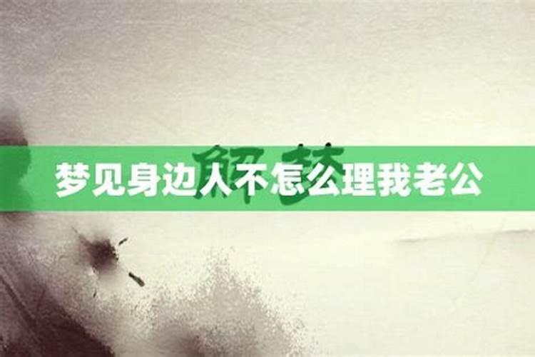 梦到自己老公不理我什么意思