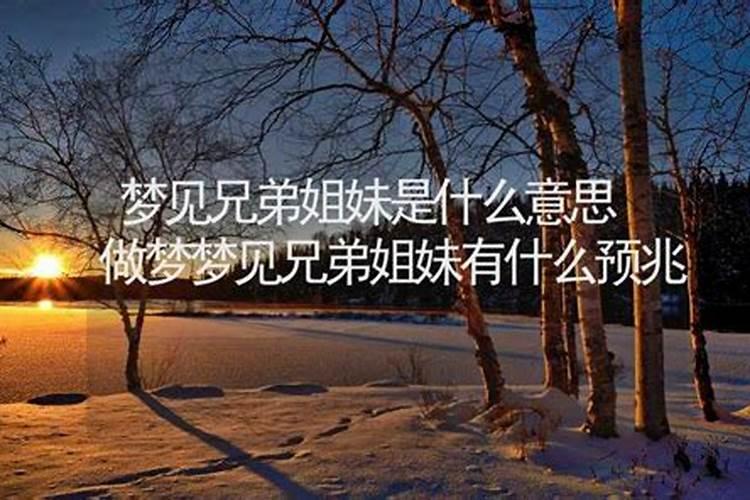 梦见兄弟姐妹预示什么意思周公解梦