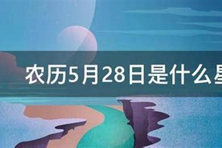 阴历5月28日是啥星座