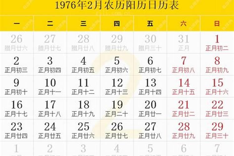 1976年1月出生的属相是什么？1976年丙辰年是什么命