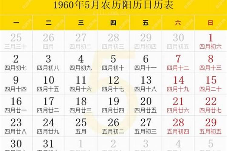 1960年2月6日农历