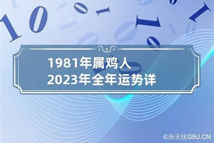 81年属鸡的2023年运势怎样