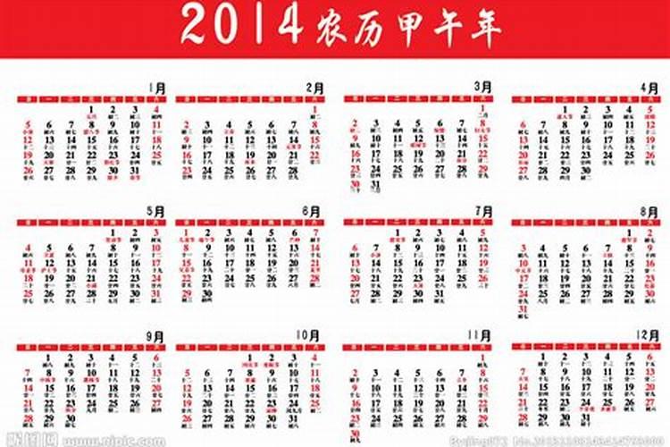 2014年是什么农历年