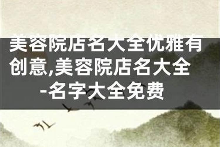 好听的美容院名字简单大气