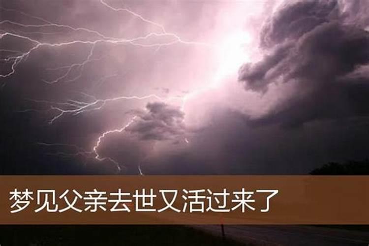 梦见爸爸死后又活过来什么预兆