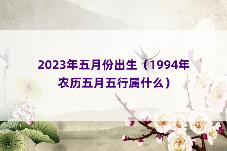 2023年五月份出生（1994年农历五月五行属什么）