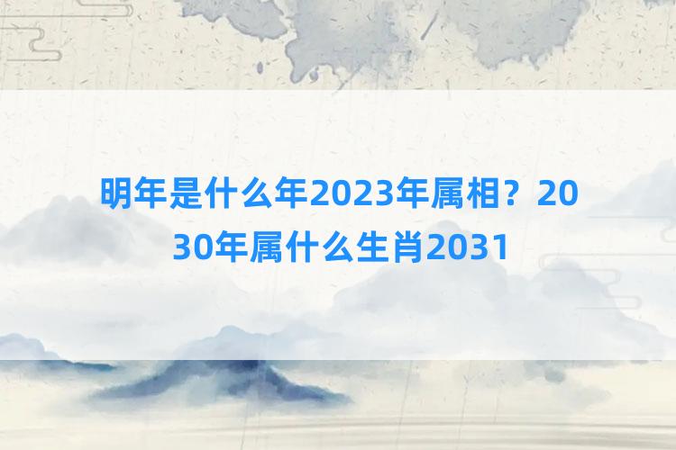 明年是什么年2023年属相？2030年属什么生肖2031